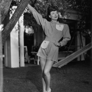 Joan Crawford at home in Los Angeles C 1945