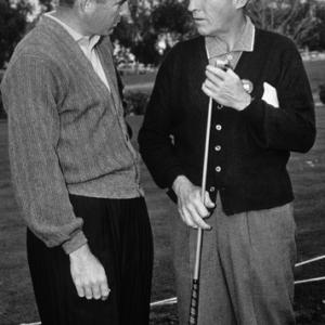 Bing Crosby and Dow Finsterwald at Rancho Municipal golf course for the Los Angeles Open circa 1958