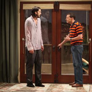 Still of Jon Cryer and Ashton Kutcher in Two and a Half Men (2003)