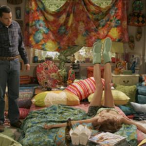 Still of Jon Cryer and April Bowlby in Two and a Half Men (2003)