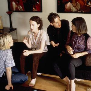 Still of Phoebe Cates Jennifer Jason Leigh Alan Cumming and Jane Adams in The Anniversary Party 2001