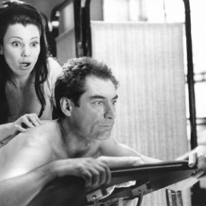 Still of Fran Drescher and Timothy Dalton in The Beautician and the Beast 1997