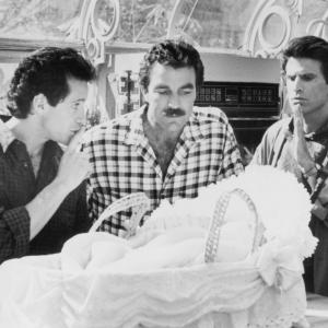 Still of Steve Guttenberg, Tom Selleck and Ted Danson in 3 Men and a Baby (1987)