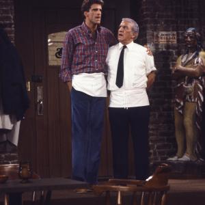 Still of Ted Danson and Nicholas Colasanto in Cheers (1982)