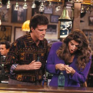 Still of Kirstie Alley and Ted Danson in Cheers 1982