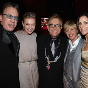 Tim Allen Ellen DeGeneres Elton John Portia de Rossi and Jane Hajduk at event of The 80th Annual Academy Awards 2008