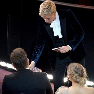 Ellen DeGeneres and Bradley Cooper at event of The Oscars (2014)