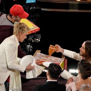 Ellen DeGeneres and Jared Leto at event of The Oscars 2014