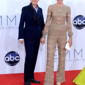 Ellen DeGeneres and Portia de Rossi at event of The 64th Primetime Emmy Awards 2012