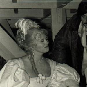 Faye Dunaway and Ilya Salkind on the set of THE THREE MUSKETEERS 1973