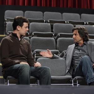 Still of Griffin Dunne and Colin Hanks in The Great Buck Howard 2008