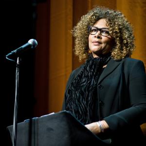 Director Julie Dash attends the Roger Ebert Memorial Tribute at Chicago Theatre on April 11 2013 in Chicago Illinois