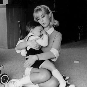 Barbara Eden with her son Matthew Ansara at age 15 months, 1966