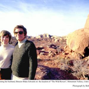 Wild Rovers The Julie Andrews visiting husband Dir Blake Edwards on location Monument Valley Utah 1970