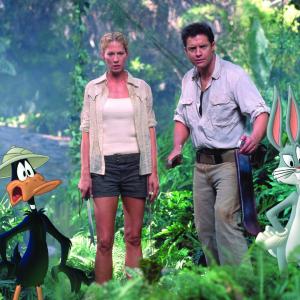 Still of Brendan Fraser and Jenna Elfman in Looney Tunes Back in Action 2003