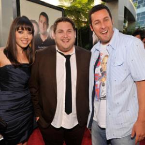 Adam Sandler Jonah Hill and Aubrey Plaza at event of Funny People 2009