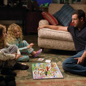 Still of Adam Sandler Maude Apatow and Iris Apatow in Funny People 2009