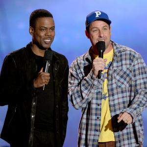 Adam Sandler and Chris Rock at event of 2013 MTV Movie Awards (2013)