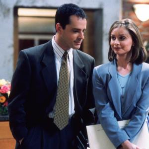 Still of Calista Flockhart and Gil Bellows in Ally McBeal (1997)