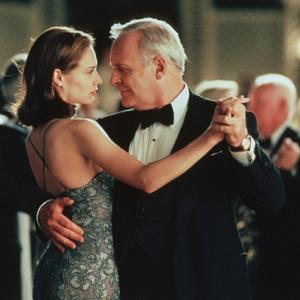 Still of Anthony Hopkins and Claire Forlani in Meet Joe Black (1998)
