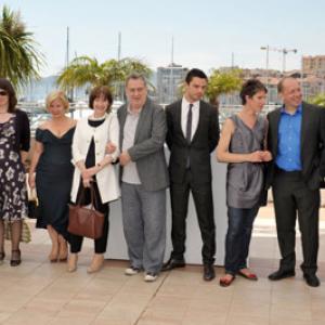 From 2nd L Moira Buffini guest Posy Simmonds Stephen Frears Dominic Cooper Tamsin Greig Bill Camp and Luke Evans attend the Tamara Drewe Photo Call held at the Palais des Festivals during the 63rd Annual International Cannes Film Festival on May 18 2010 in Cannes France