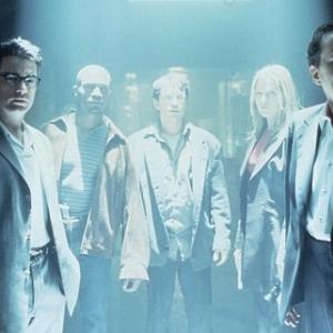 Still of Peter Gallagher, Geoffrey Rush, Taye Diggs, Ali Larter and Chris Kattan in House on Haunted Hill (1999)