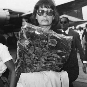 Greta Garbo en route to Churchills funeral