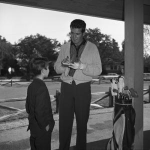 James Garner signing an autograph circa 1958
