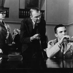 Still of James Stewart, Ben Gazzara and Lee Remick in Anatomy of a Murder (1959)