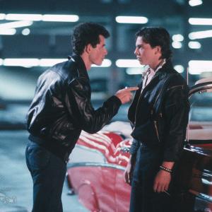 Still of Jason Gedrick and Lewis Smith in The Heavenly Kid 1985