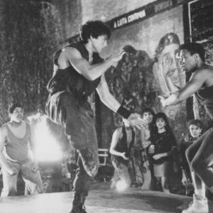 Still of Jason Gedrick Troy Byer and Alexis Cruz in Rooftops 1989