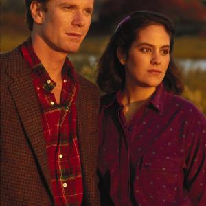 Still of Annabeth Gish and William R Moses in Mystic Pizza 1988