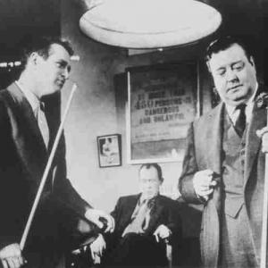 Still of Paul Newman and Jackie Gleason in The Hustler (1961)