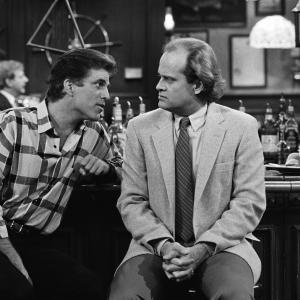 Still of Ted Danson and Kelsey Grammer in Cheers 1982