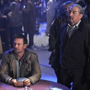 Still of Graham Greene and Grant Bowler in Defiance 2013