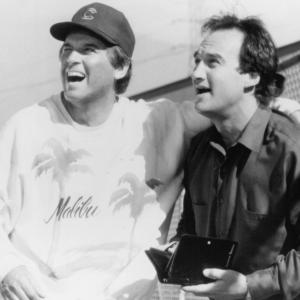 Still of James Belushi and Charles Grodin in Taking Care of Business 1990