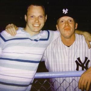 William S. McIntire and Anthony Michael Hall on the set of 61*