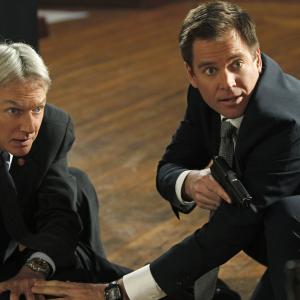 Still of Mark Harmon and Michael Weatherly in NCIS Naval Criminal Investigative Service 2003