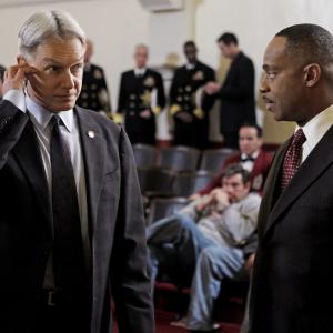Still of Mark Harmon and Rocky Carroll in NCIS Naval Criminal Investigative Service 2003