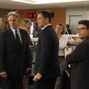 Still of Jamie Lee Curtis, Sean Astin, Mark Harmon and Michael Weatherly in NCIS: Naval Criminal Investigative Service (2003)