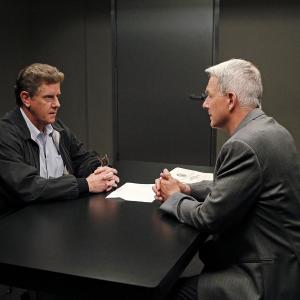 Still of Mark Harmon and Sam McMurray in NCIS Naval Criminal Investigative Service 2003