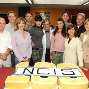 Mark Harmon, David Stapf, Cote de Pablo and Nancy Tellem at event of NCIS: Naval Criminal Investigative Service (2003)