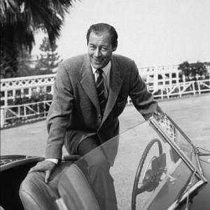 Rex Harrison and his 1952 Jaguar XK 120 C 1952
