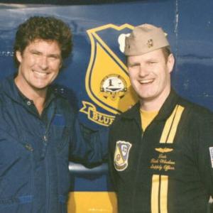 David Hasselhoff visits the Blue Angels for a VIP flight.