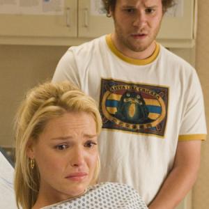 Still of Katherine Heigl and Seth Rogen in Knocked Up (2007)