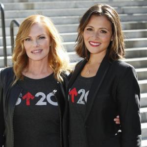 Still of Marg Helgenberger and Italia Ricci in Stand Up to Cancer 2014