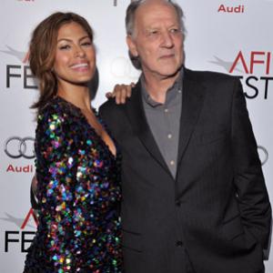 Werner Herzog and Eva Mendes at event of The Bad Lieutenant Port of Call  New Orleans 2009