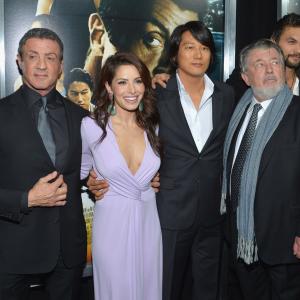 Sylvester Stallone Sarah Shahi Sung Kang and Walter Hill attend the Bullet To The Head New York premiere at AMC Lincoln Square Theater on January 29 2013 in New York City