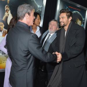 Sylvester Stallone Walter Hill and Jason Momoa at event of Bullet to the Head 2012