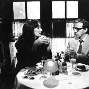 Still of Woody Allen and Anjelica Huston in Manhattan Murder Mystery (1993)